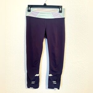 Lululemon Leggings Run Inspire Crop II Women’s 6 Blue Activewear Pants